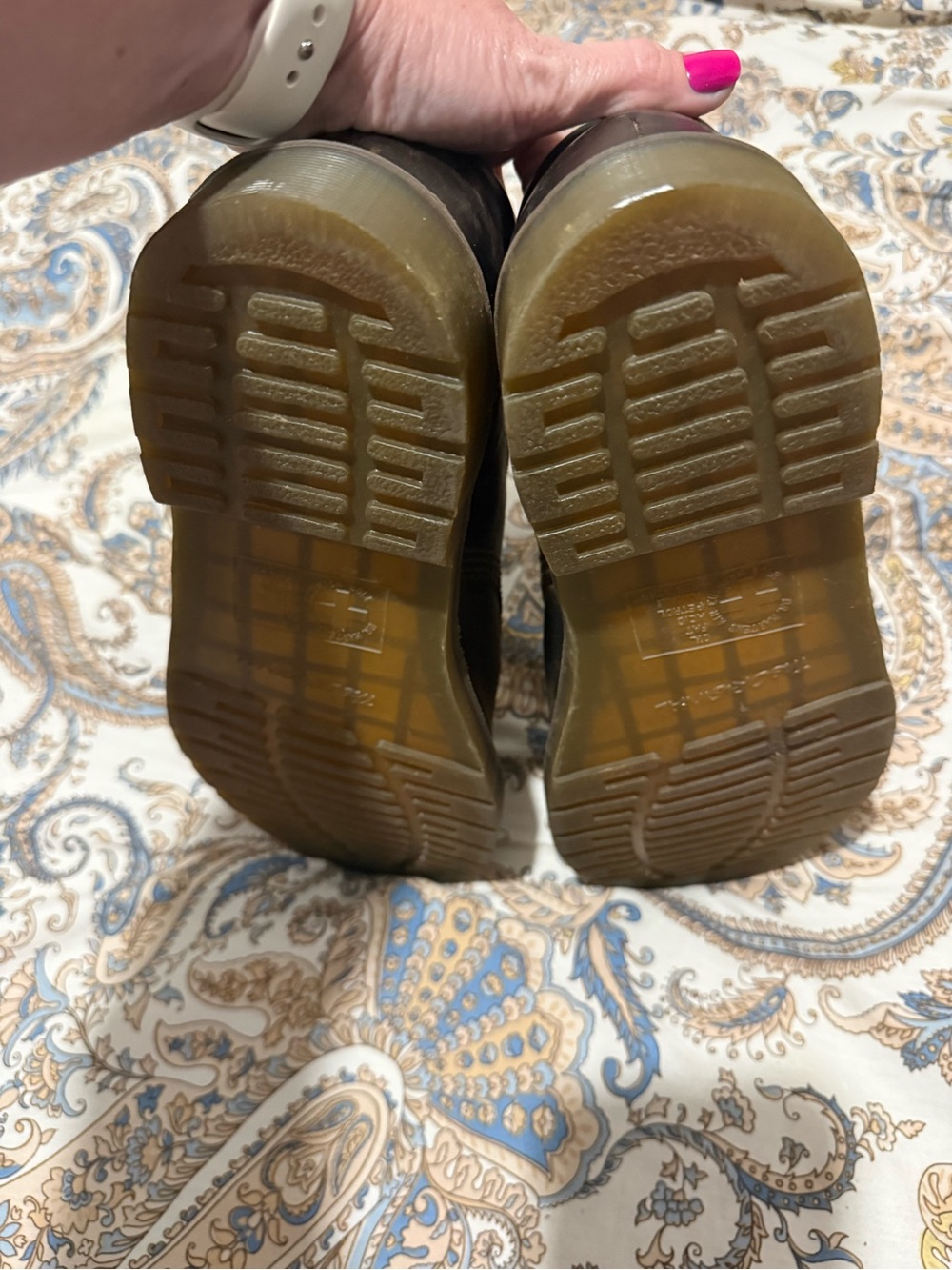 Dr. Martens Dark Brown Leather 5-Eye Lace-Up Oxfords with Yellow Welt - Picture 6 of 7